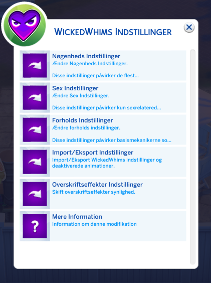 [Sims 4] Danish Translation for WickedWhims | Dansk Oversættelse [14/07/2018] 3.3.4.129g﻿