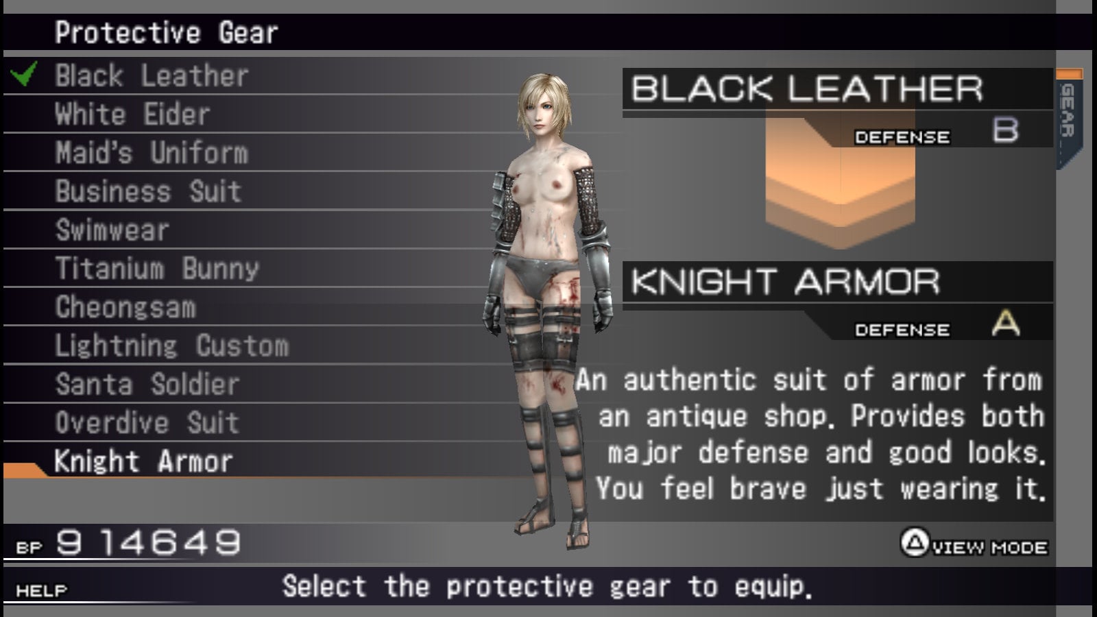 A close-up screenshot of a character in a PPSSPP game with an adult mod