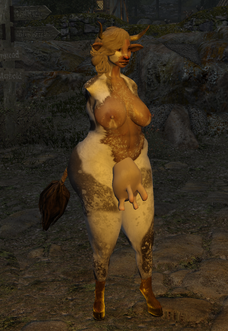 character three quarter view