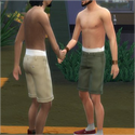 Diapers sticking out under pants, TS4 Mod