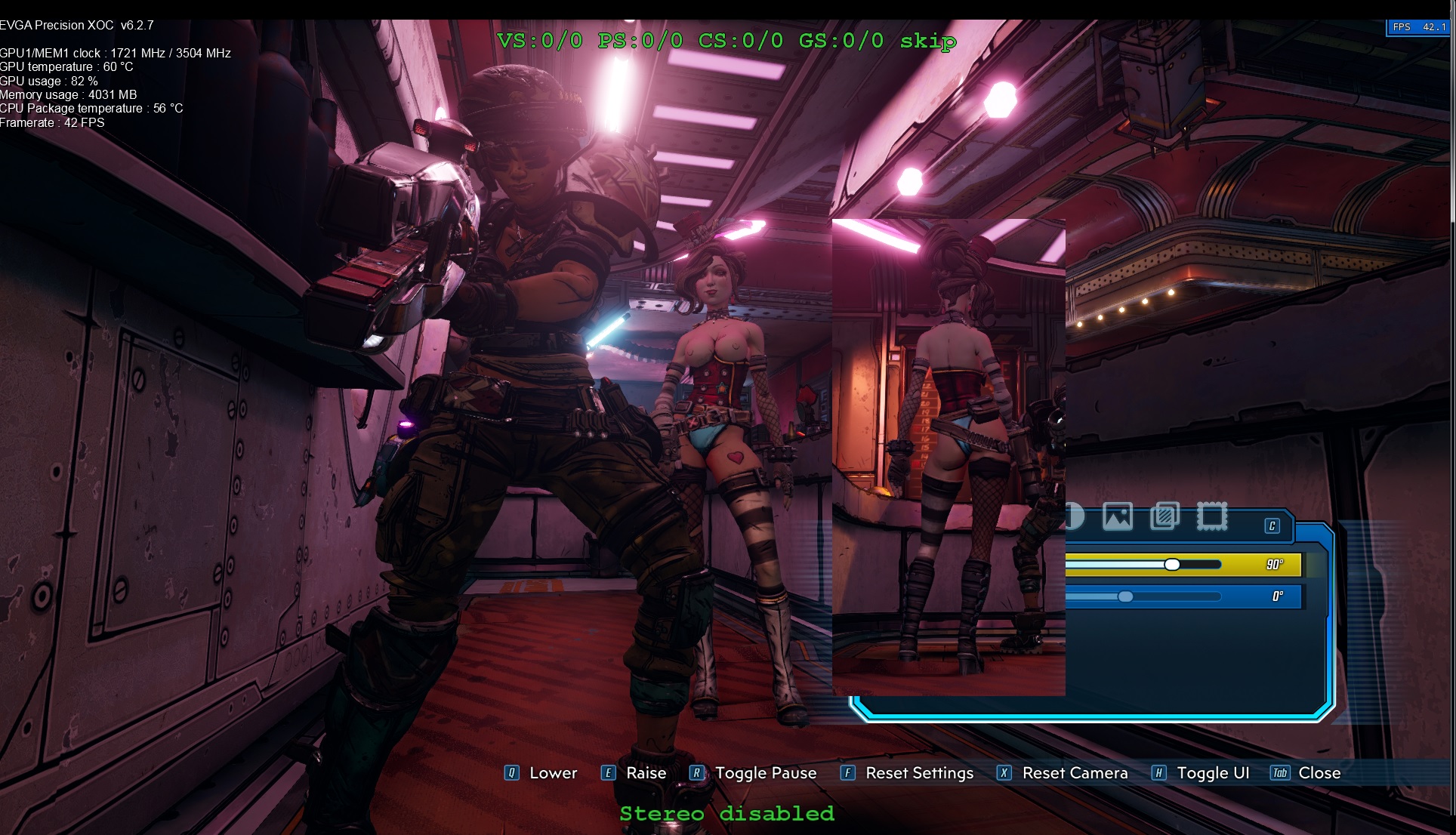 Moxxi teasing with a revealing outfit