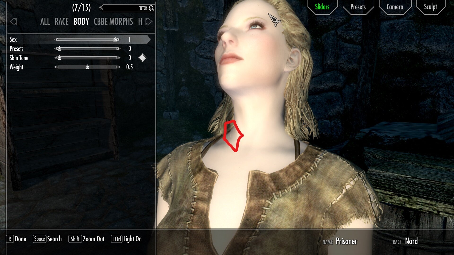Neck seam/face discoloration in Bethesda Games. - Skyrim Technical