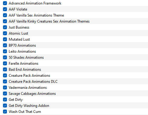 Problems when using AAF Sex animations - Technical Support - Advanced