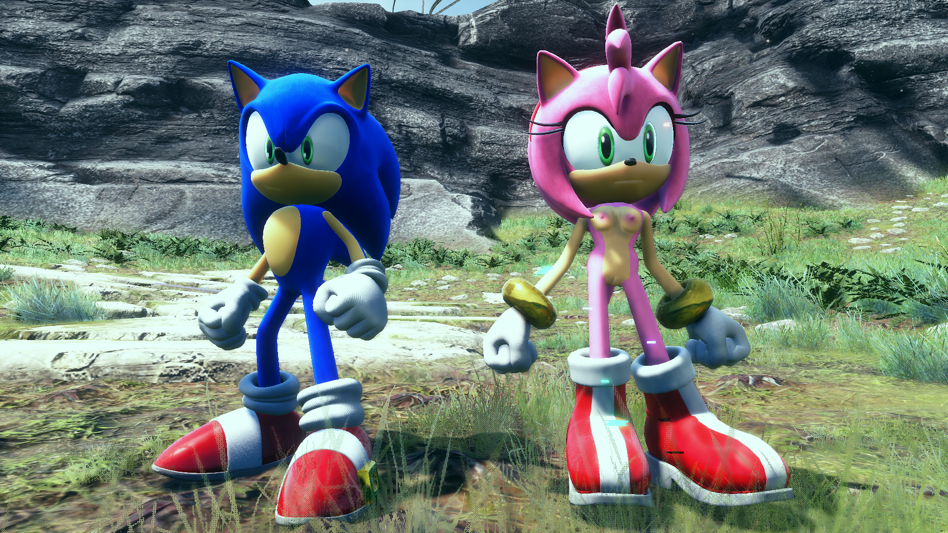 Sonic and Nude Amy