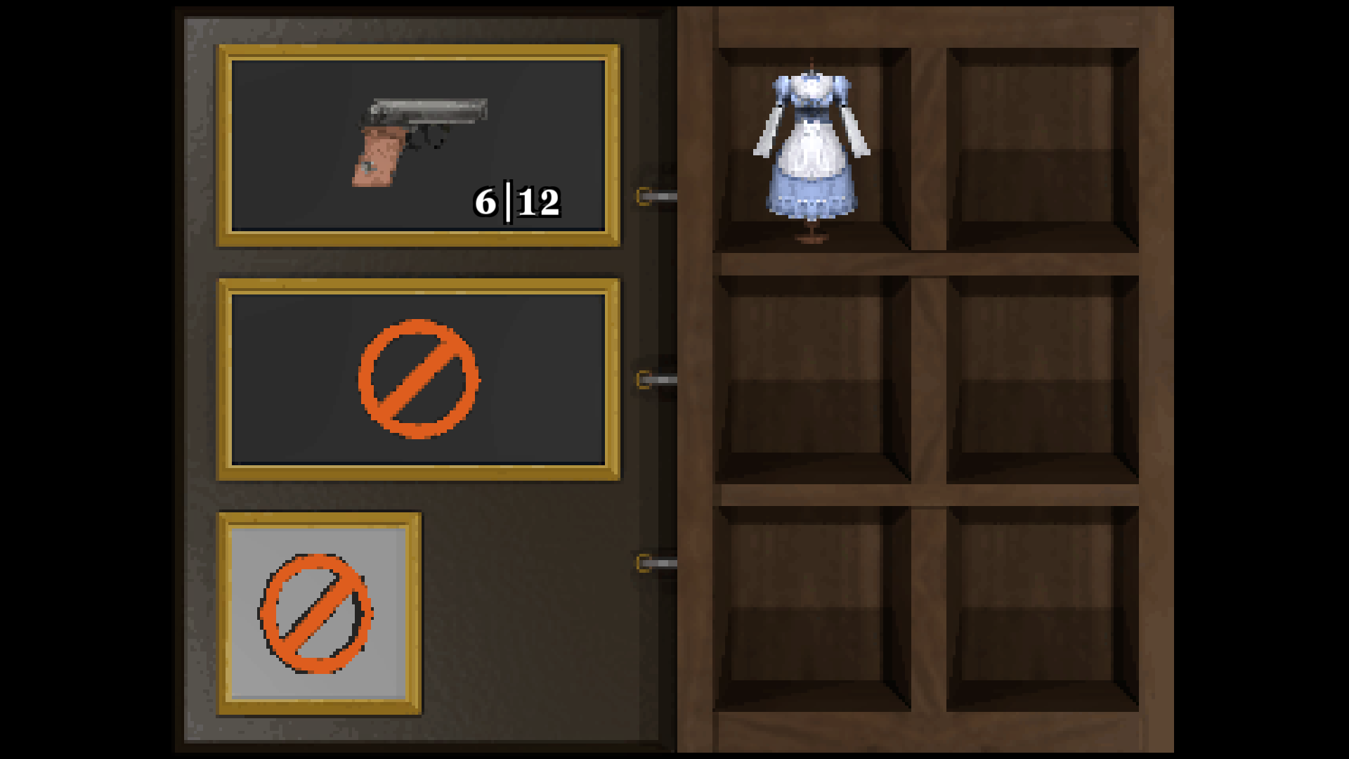 Wardrobe Menu Screenshot
