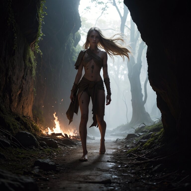00632-12405107-Ayoungbarefootwarriorprincesswithanakedtonedbodyandlonglegsiscoveredindirt.Sheisafraidexhaustedtiredand.jpg.a0c3759f6feb3d71e45120491327e60a.jpg