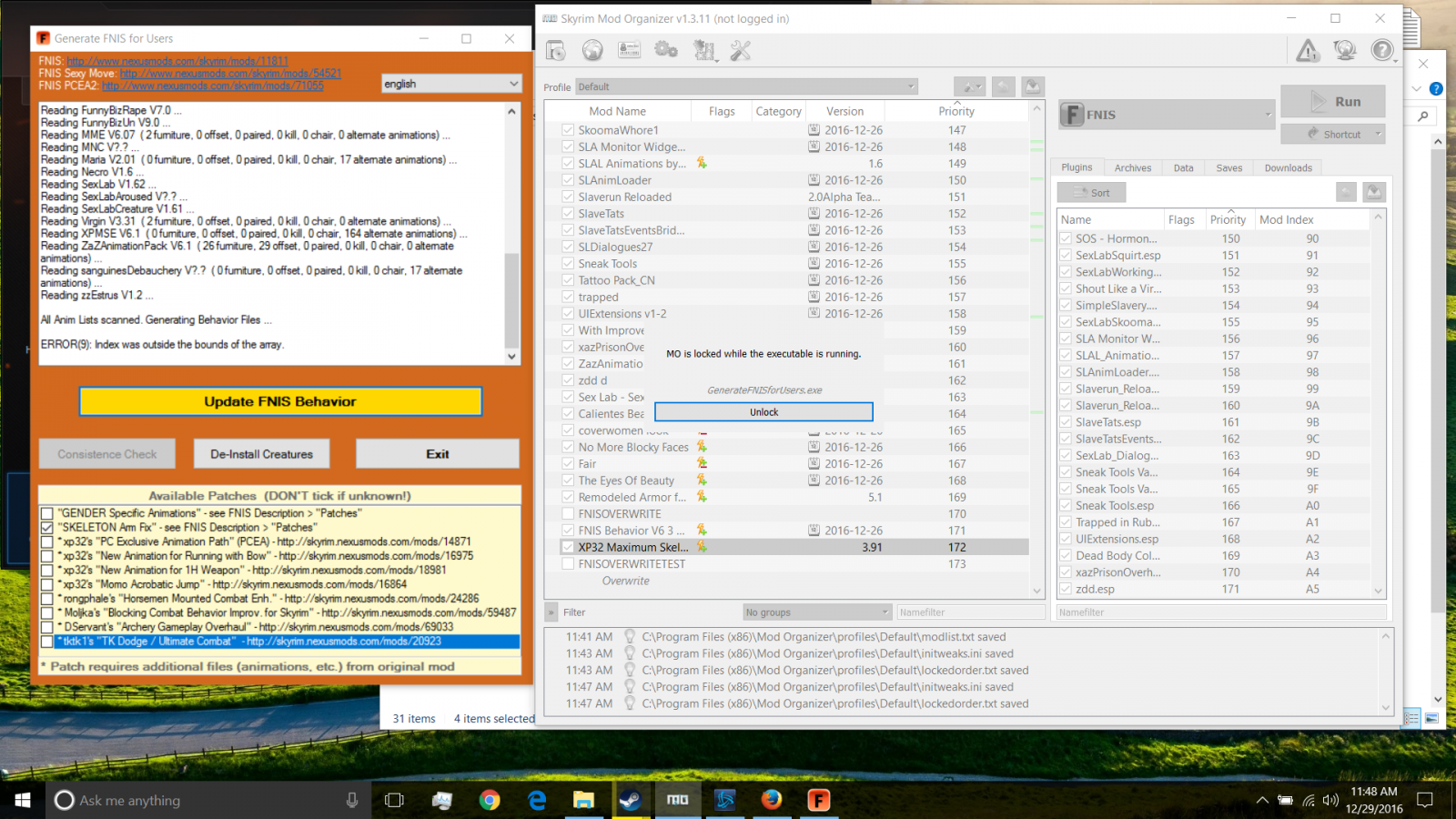 Generate Fnis For Users Error Generate Fnis For Users Error